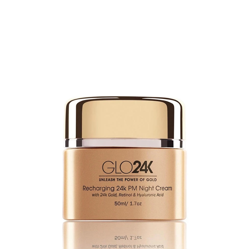 GLO24K Recharging 24K PM Night Cream, NEW BNIB